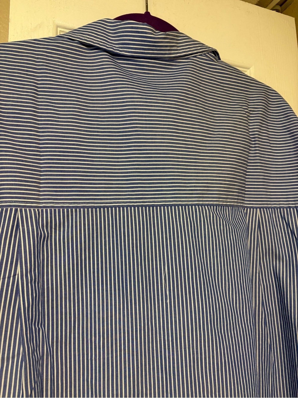 GAP Blue Striped Poplin oversized Button-Down shirt L - Picture 2 of 9